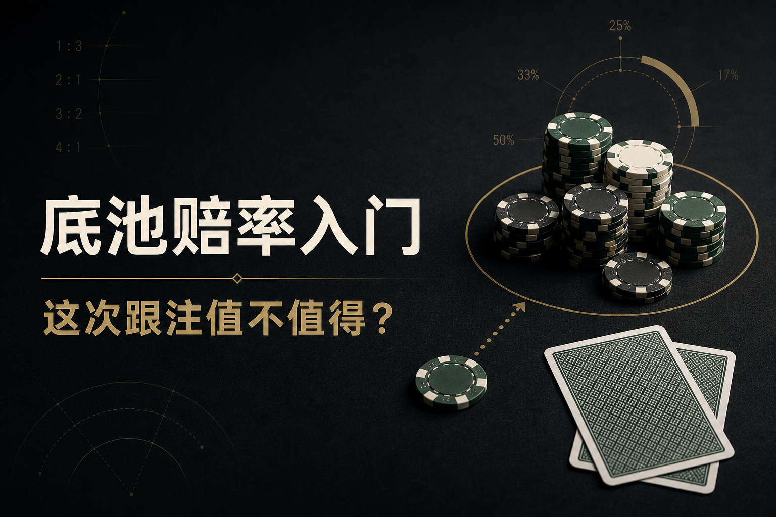 德州扑克底池赔率与跟注胜率计算示意图